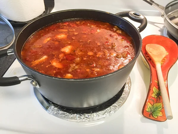 Finom fűszeres chili con carne — Stock Fotó