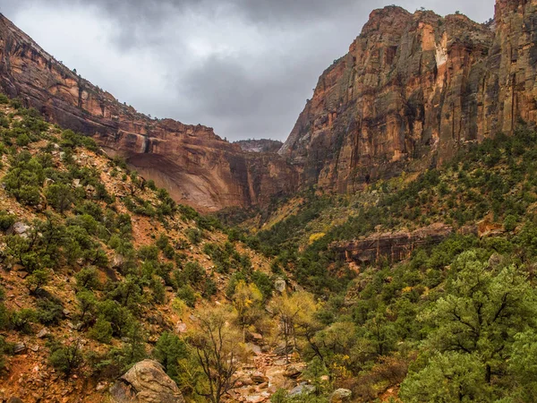 Fırtına Zion National Park içine geliyor — Stok fotoğraf