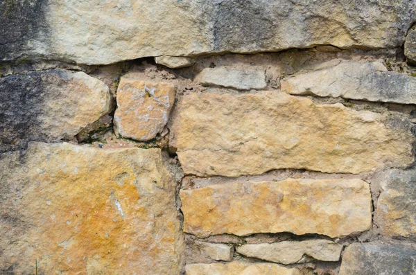 石積みの石垣の背景 石灰岩の建築 — ストック写真