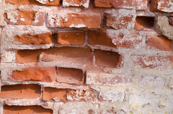 Textura Fondo Una Antigua Pared Ladrillo — Foto de Stock