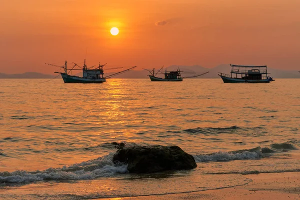 März 2020 Blick Auf Den Sonnenuntergang Khlong Muang Beach Der — Stockfoto