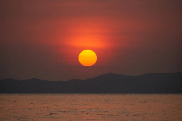 1 March 2020, a sunset view at Khlong Muang Beach in Krabi province of Thailand.