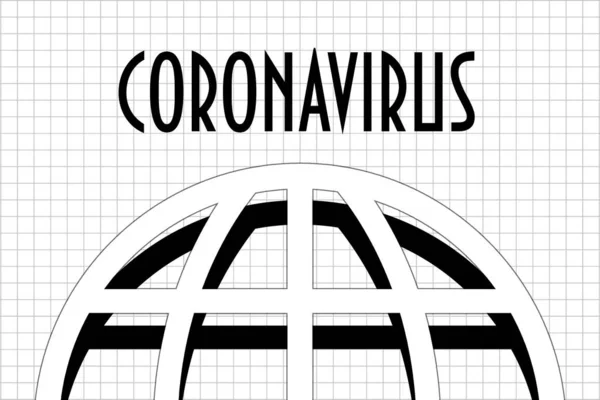 World Covid Inglés World Coronavirus Ilustración Simple Ilustraciones Simples Coronavirus —  Fotos de Stock
