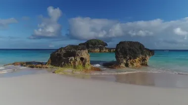 Bermuda hava plaj manzarası