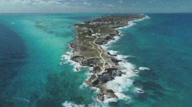 Cancun hava sahili manzarası