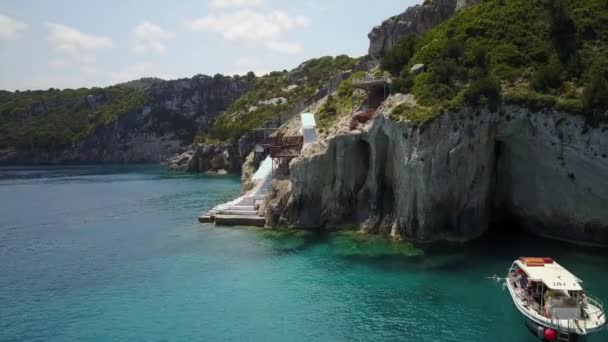 images aériennes de la côte près des grottes bleues en Grèce zakynthos  