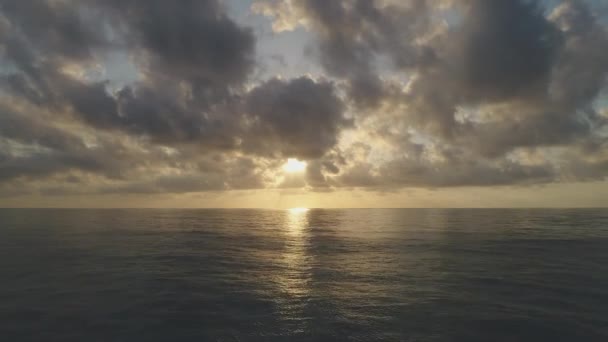 Antena Pięknej Plaży Zachód Słońca Cancun Meksyk — Wideo stockowe