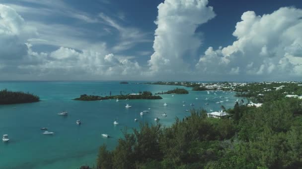 Antenne Der Bermuda Landschaft — Stockvideo