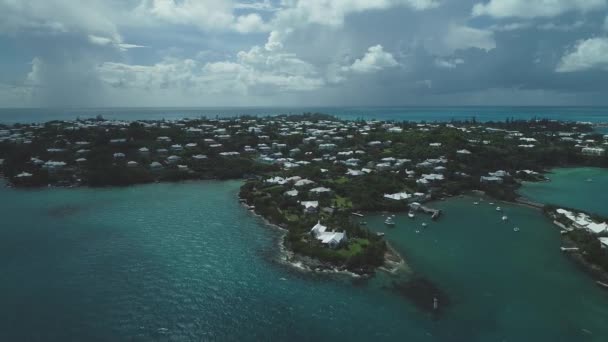 Воздушный Ландшафт Бермудских Островов — стоковое видео