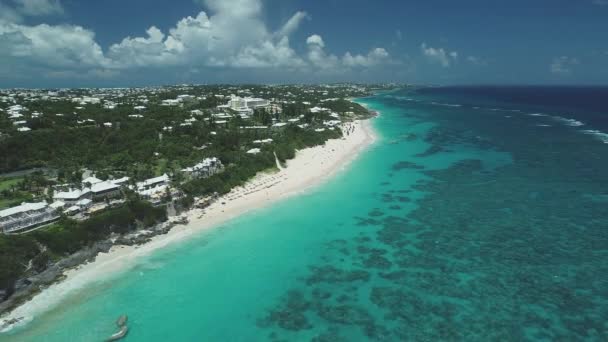 Воздушный Ландшафт Бермудских Островов — стоковое видео