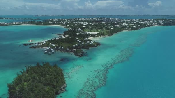 Antenne Van Bermuda Landschap — Stockvideo