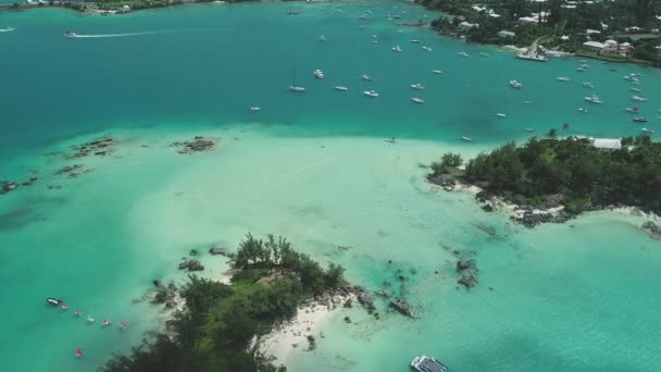 Antenne Van Bermuda Landschap — Stockvideo