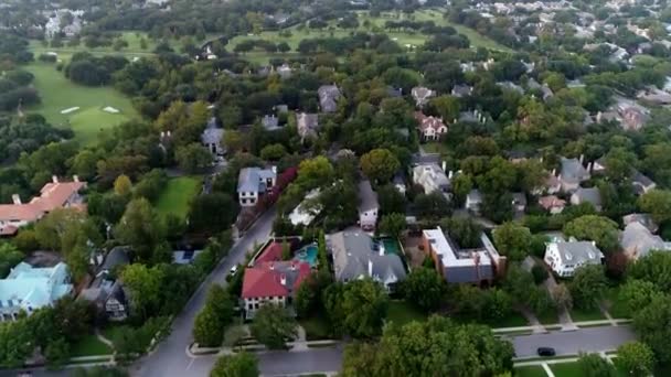 Aerial Highland Park Dallas Texas — Stock Video