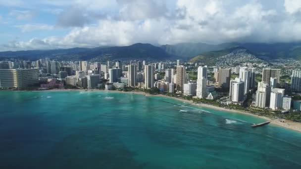 Aérea Honolulu Hawaii — Vídeos de Stock