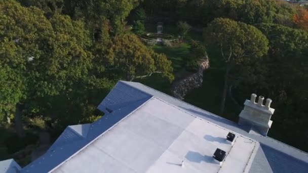 aérienne de grande propriété immobilière aménagement paysager longue île 