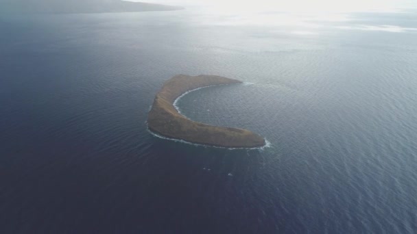 Antena Krateru Molokini Maui Hawaje — Wideo stockowe