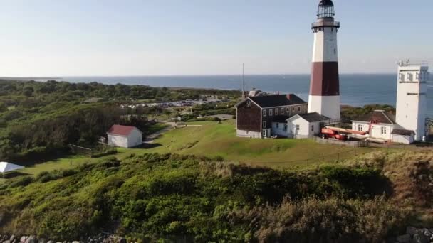 Montauk Deniz Feneri Anteni New York — Stok video