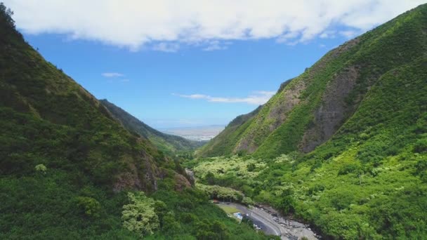 Antenne Der Berge Auf Oahu Hawaii — Stockvideo