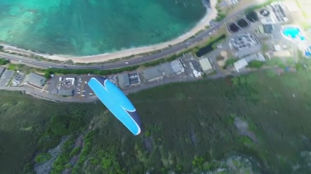 Antena Paraquedas Oahu Hawaii — Vídeo de Stock