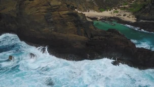 Aérea Acantilado Rocoso Oahu Hawaii — Vídeos de Stock