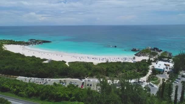 Bermuda Paisagem Praia Aérea — Vídeo de Stock