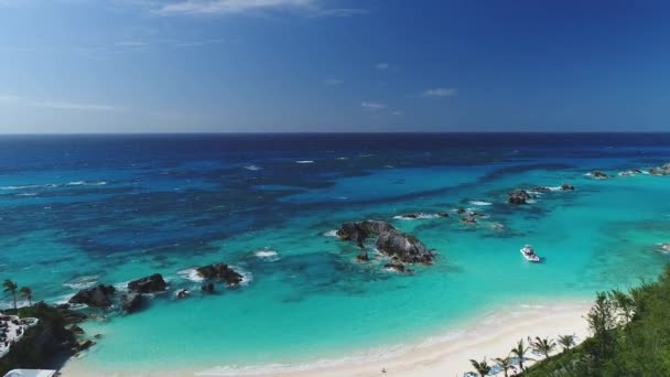 Bermuda Paisagem Praia Aérea — Vídeo de Stock