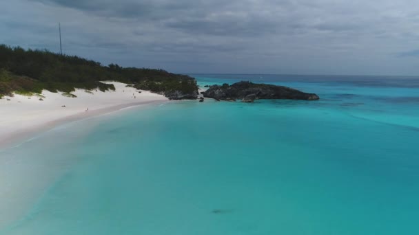 Paisaje Playa Aérea Bermuda — Vídeo de stock