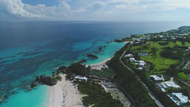 Bermuda空中海滩景观 — 图库视频影像