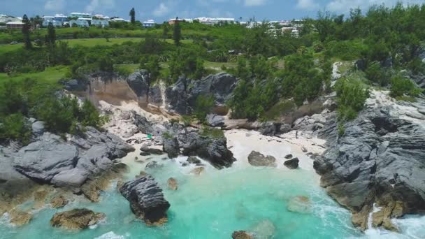 Bermudy Letecká Pláž Krajina — Stock video