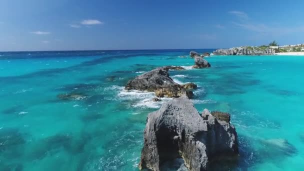 Bermuda Antennenstrandlandschaft — Stockvideo