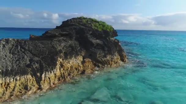 Bermuda Antenn Strand Landskap — Stockvideo