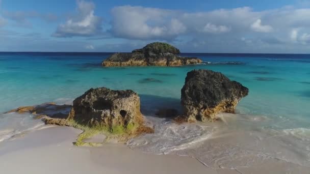 Bermuda Paisagem Praia Aérea — Vídeo de Stock