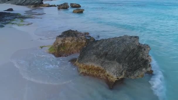 Bermuda Antenn Strand Landskap — Stockvideo