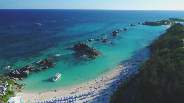 Bermuda Paisagem Praia Aérea — Vídeo de Stock