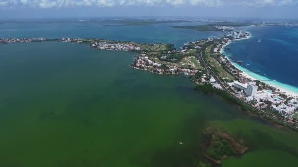 Cancun Mexico Aerial Footage — Stock Video