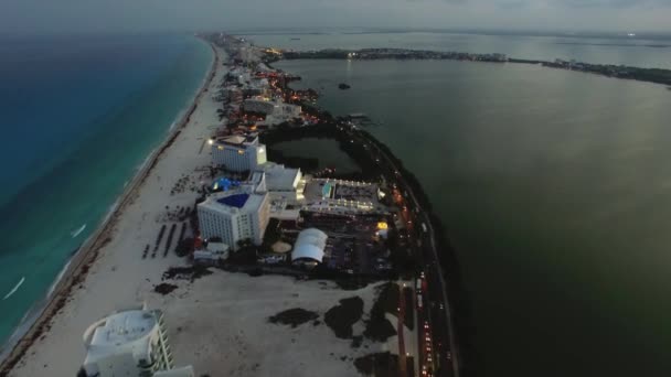 Cancun Mexico Luchtbeelden — Stockvideo