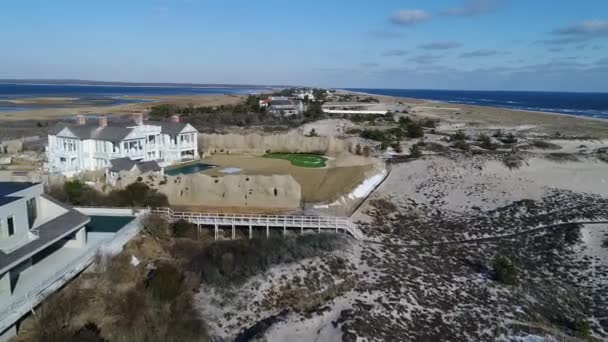 Hamptons Plaża Przodu Anteny — Wideo stockowe