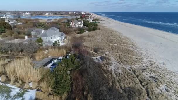 Hamptons Plaża Przodu Anteny — Wideo stockowe