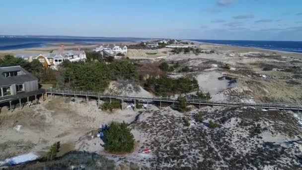 Hmptons Beach Front Aerial — стоковое видео