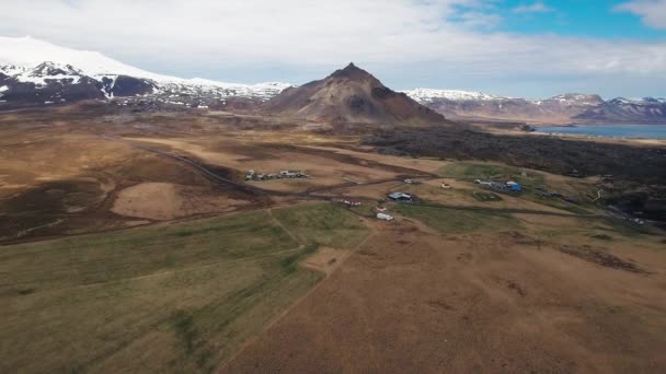 Iceland Casas Negras Aislamiento — Vídeos de Stock