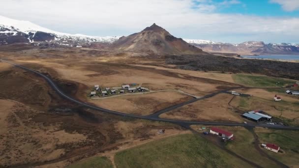 Iceland Isolamento Casas Negras — Vídeo de Stock