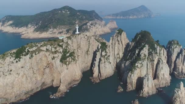 Sul Coreia Cidade Ilha Aérea — Vídeo de Stock
