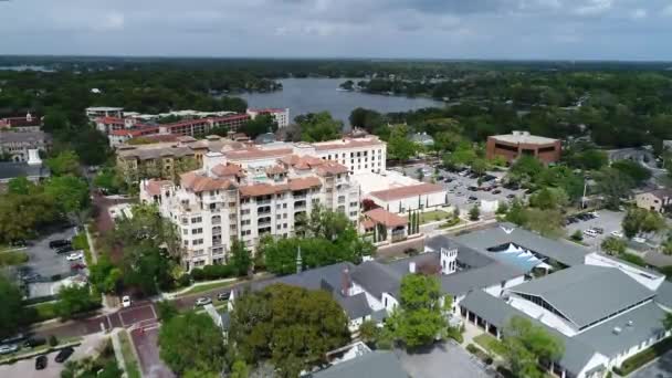 Aerial Footage Lake Virginia Winter Park Florida — Stock Video