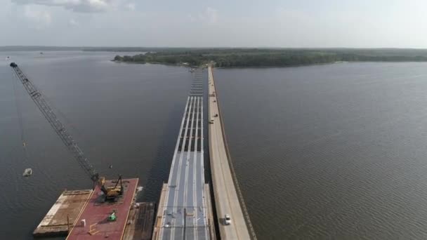 Antena Uma Ponte Hidroviária Construção Orlando Florida — Vídeo de Stock