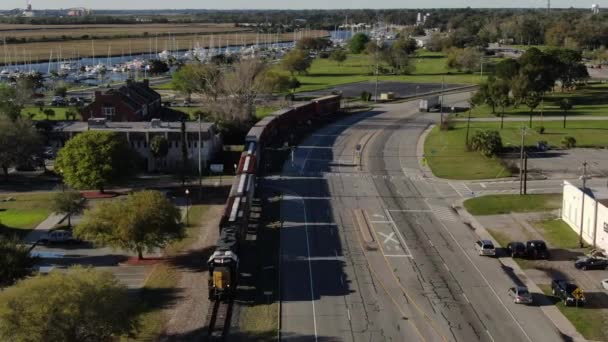 Aérea Del Centro Brunswick Georgia — Vídeo de stock