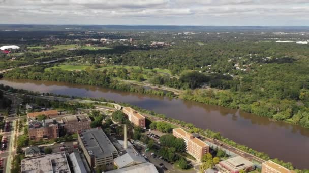 Aerial New Brunswick New Jersey — Stock Video