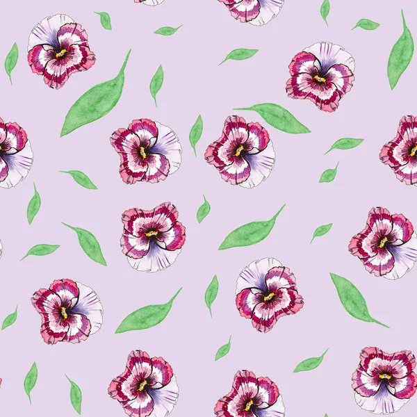 Violet Green Leaves Lilac Background Pattern Design Decoration — Stock Photo, Image