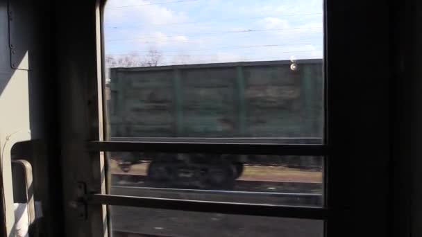 Tambour Trains Door Window Motion — Stock Video