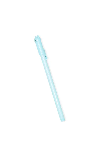 Blue Cat Shaped Pen Isolated White Background — Stock Photo, Image