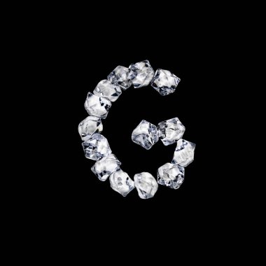 Buzdan yapılmış tek harf 